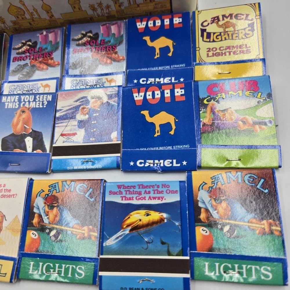 vintage Camel collector's tin 1992 W Mixed Camel Lights Matches Matchbooks